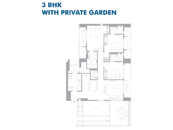 Floor Plan 3 BED Luxury Private Garden