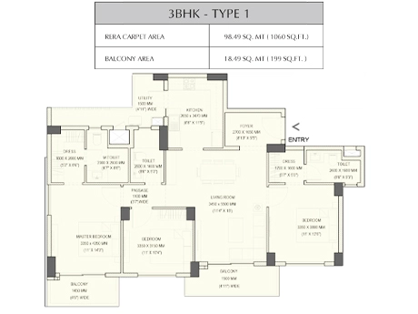 3BHK-1T